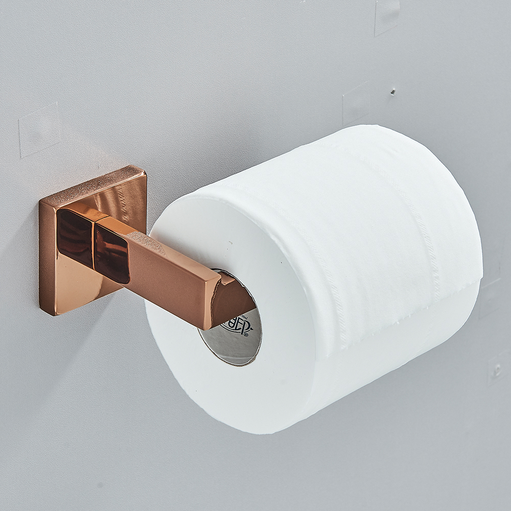 Conjunto de hardware de banho dourado rosa, acessórios de banheiro, toalheiro, suporte de papel higiênico, barra de toalha, aço inoxidável, acessórios de banheiro