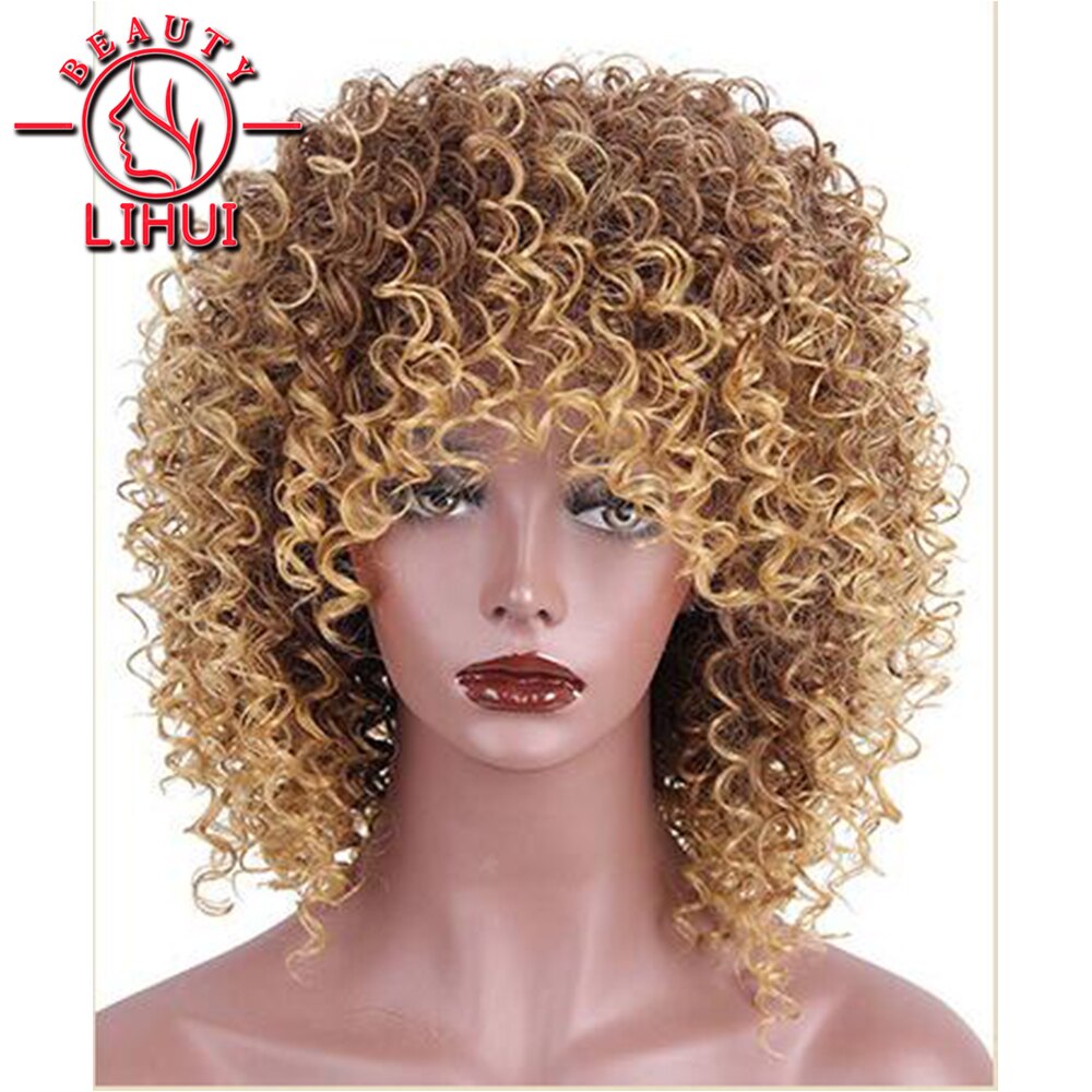 African Small Curly ladies Strong Hair Net Not Easy To Fall Off Wig Cosplay Wig Headgear Fashionable Exquisite Natural LiHui: 33T27
