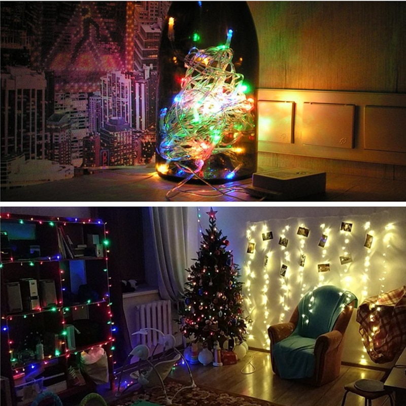 Christmas Lights 5M 10M 20M 30M 50M 100M Led String Fairy Light 8 Modes Christmas Lights For Wedding Party Lights