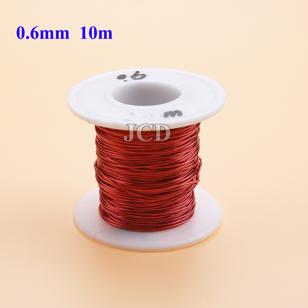 10m/50m/100m enameled copper wire enameled wire electromagnetic coil winding wire manufacturing electromagnet copper wire: Gold