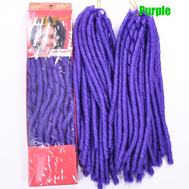 Extensions de mèches au Crochet, 30 racines, 14 pouces, Faux mèches, 12 couleurs, tresses au Crochet: # Violet