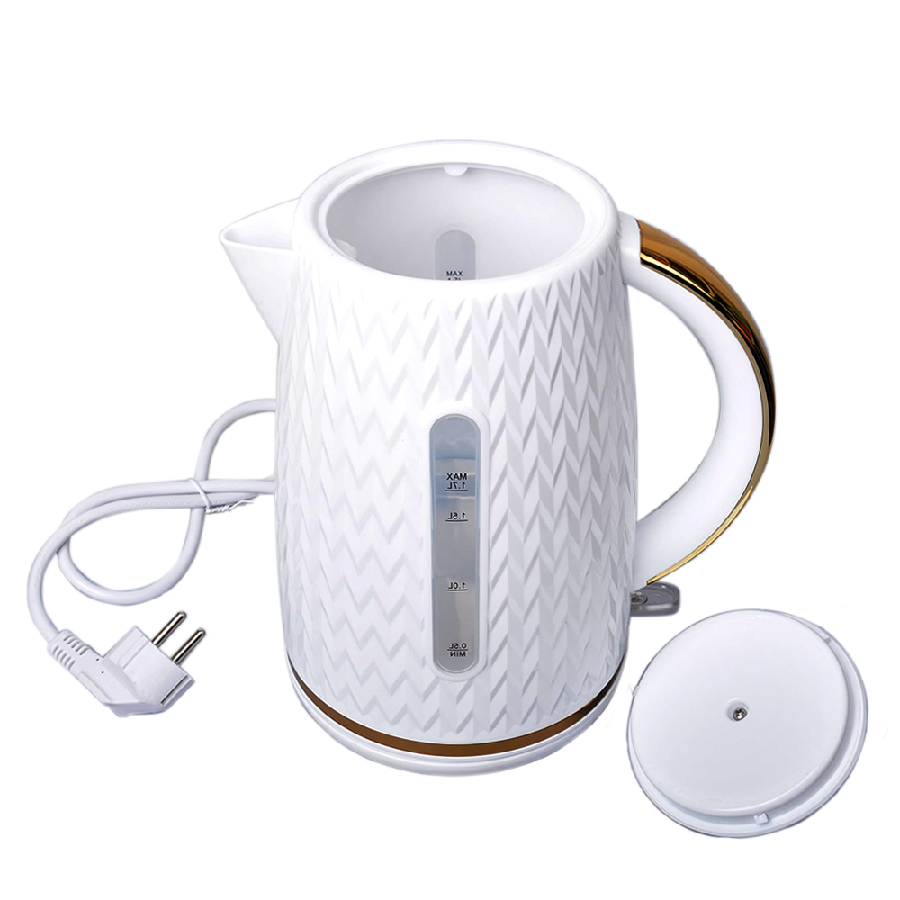 Witte Waterkoker 2000W Handheld Directe Verwarming, Snel Koken, Waterniveauvenster En Automatisch Sluiten