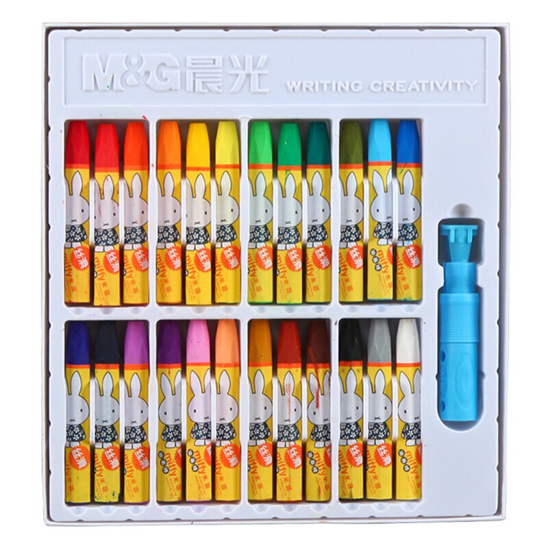 12/24/36 Colors Per Box Deli Wax Crayon Kids Oil Painting Stick Candy Color Oil Pastel Crayon Child Safety Non-toxic Pastel 0101: 24 Colors