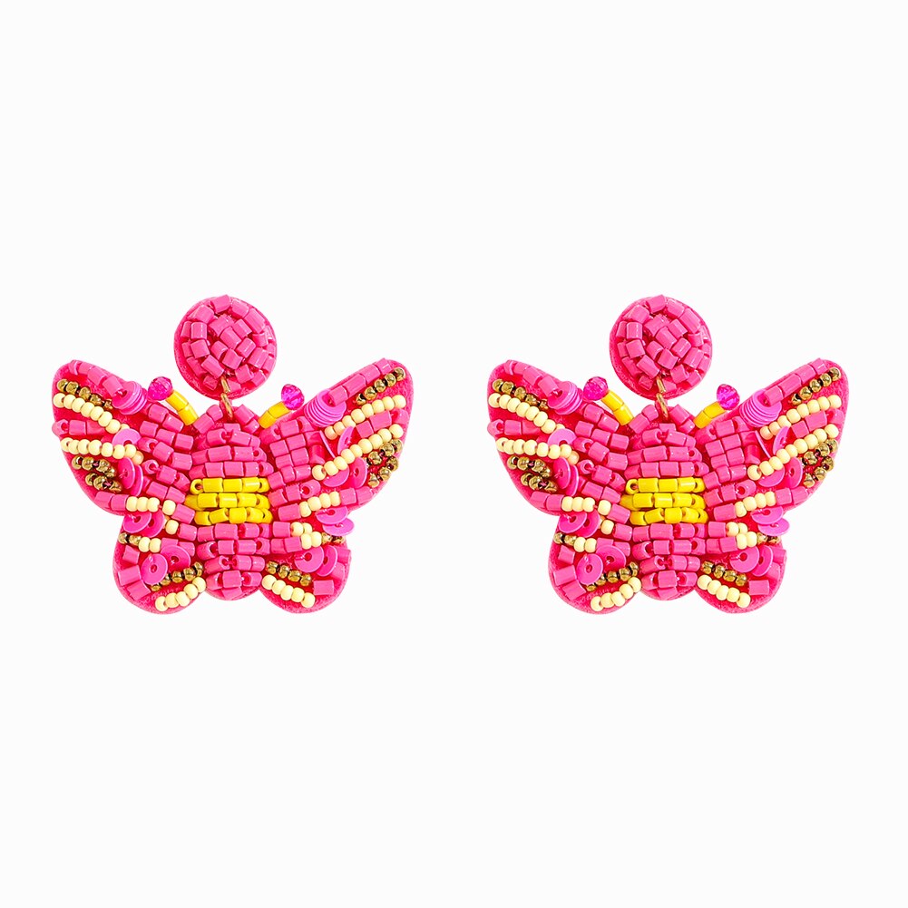 Vedawas Mode Vlinder Kralen Oorbellen Voor Vrouwen Trendy Handgemaakte Acryl Dier Oorbellen Bruiloft Sieraden Party