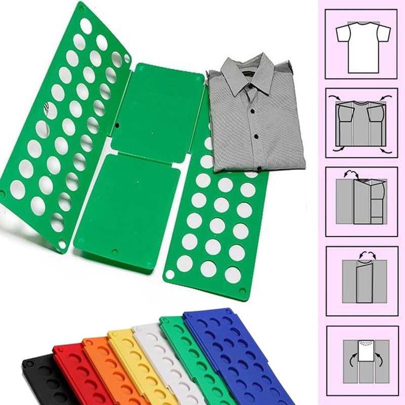 adulte magique vêtements dossier t-shirts pulls organisateur pli gagner du temps vêtements rapides pliant conseil patère à vêtements 3 taille