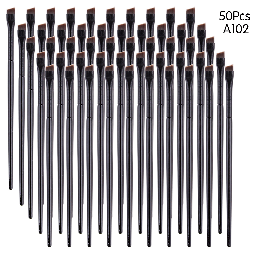 5/10/20/50 pçs pincel de contorno de sobrancelha delineador pincel de maquiagem profissional pequeno ângulo sobrancelha forro a101 a102 escovas ferramentas cosméticas