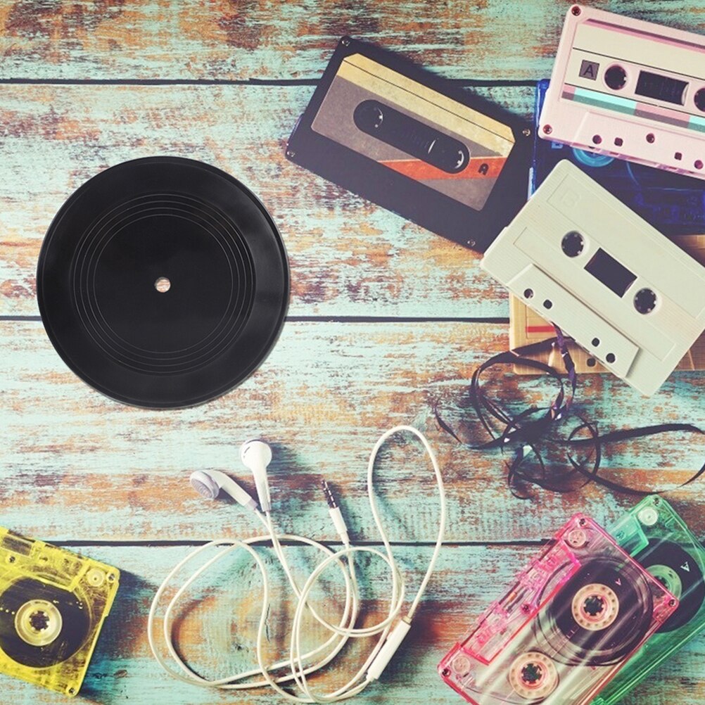 2 stück wandornamente aus vinyl, dekorative schallplatten, inneneinrichtung