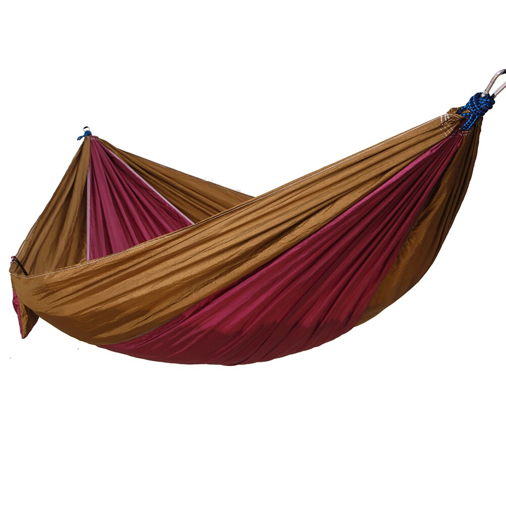 Hamaca portátil para exteriores, para viajes, supervivencia, caza, cama para dormir, hamaca para relajarse, 2 correas, 2 mosquetones: R