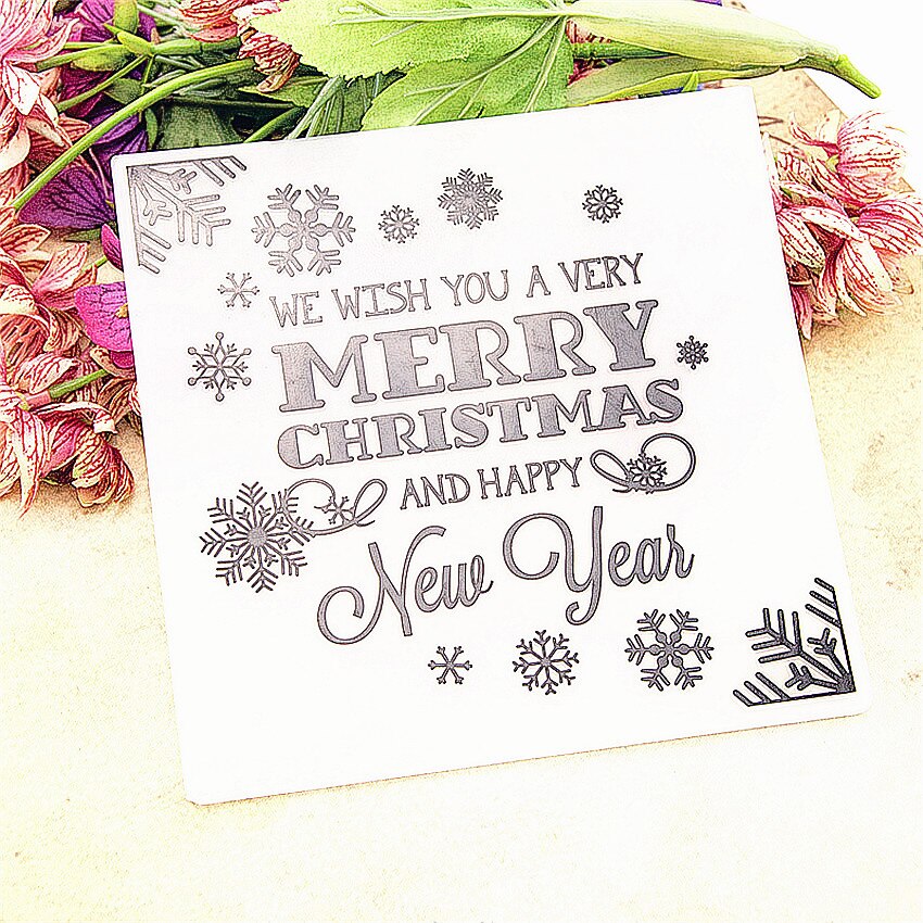 plastic clock template Merry Christmas craft card making paper card album wedding decoration clip Embossing folders