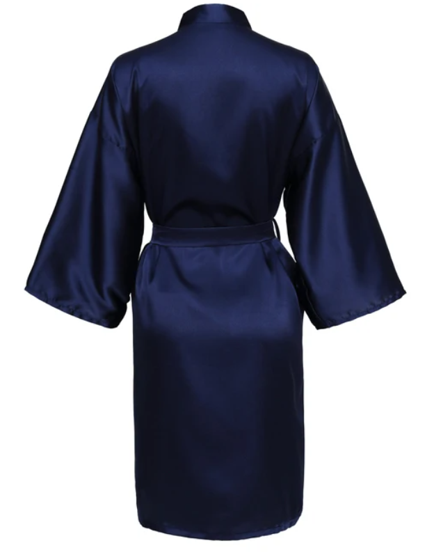 Bröllopsfest brudklänning utan bokstäver kimono satin pyjamas brudtärna enkel badrock  sp088: Xxl / Beige