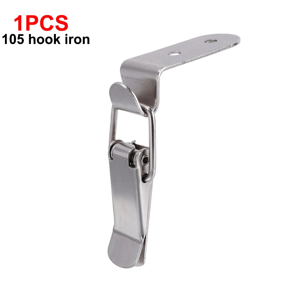 Holzkisten-Haspeln, Klemmhaken, Federverschlüsse aus Edelstahl, 90-Grad-Schnalle mit Entenmund, Hakenboxen, Kniehebelklemmen-Haspeln: Braun