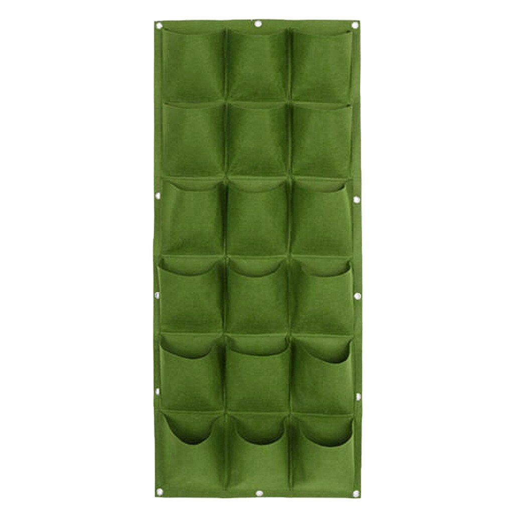 Enverdecimiento Vertical colgante de pared la siembra bolsa jardín planta crecer bolsas para macetas Eco amigable de plántulas de cultivo de 9/18 bolsillo: D