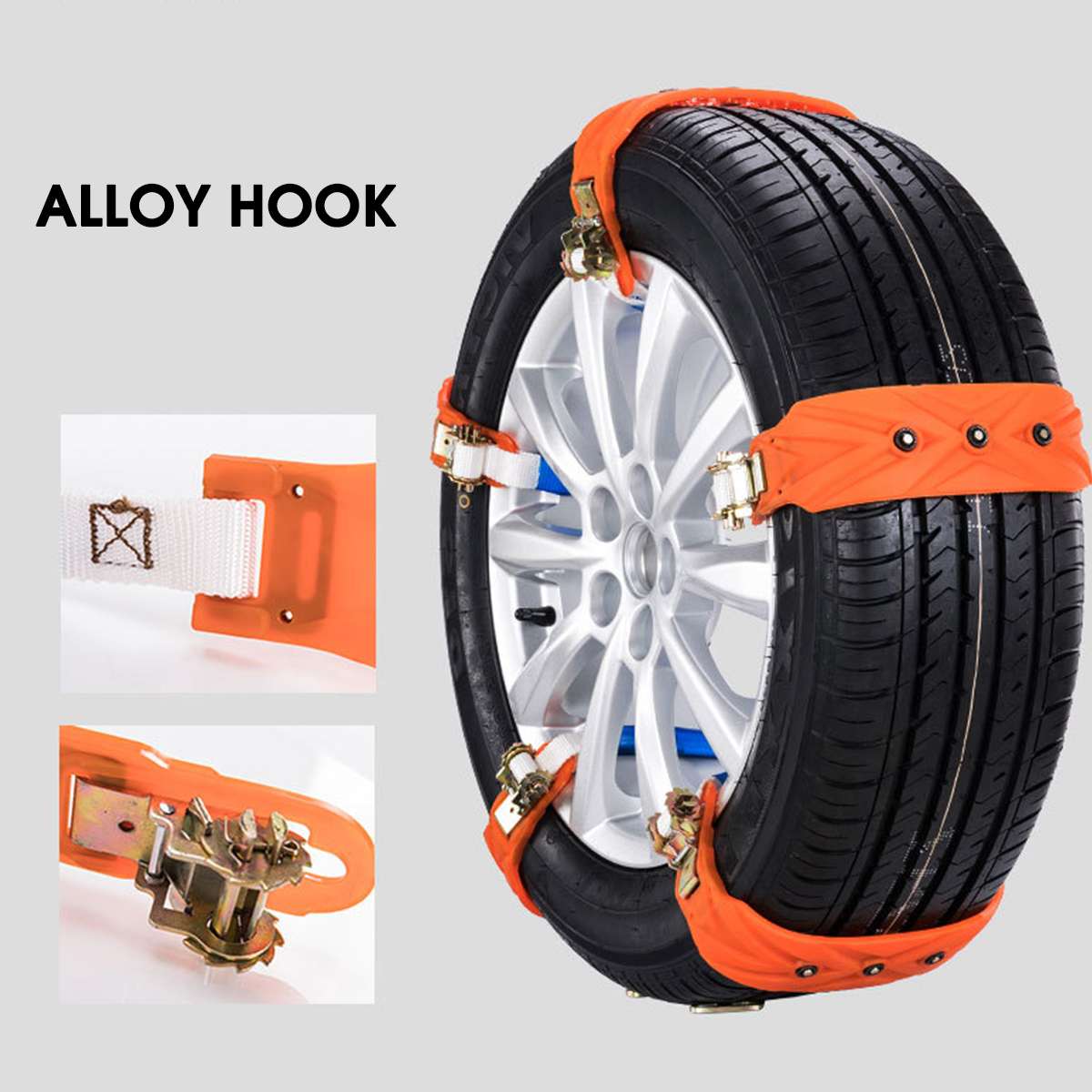 Audew 2Pcs Universele Auto Sneeuw Tire Keten Anti Skid Kettingen Modder Wheel Tyre Kabel Riem Voor Universele Banden Winter sneeuw Zand Grond