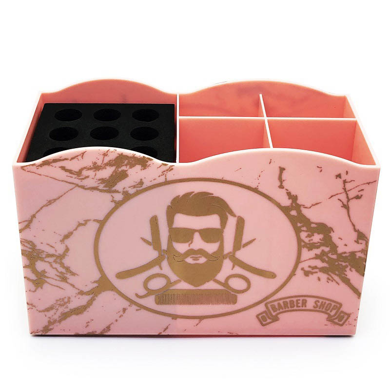 Suministros de peluquería para barbería, caja de almacenamiento para peines, soporte para tijeras, organizador, estante para peluquero, accesorios de salón: Marfíl