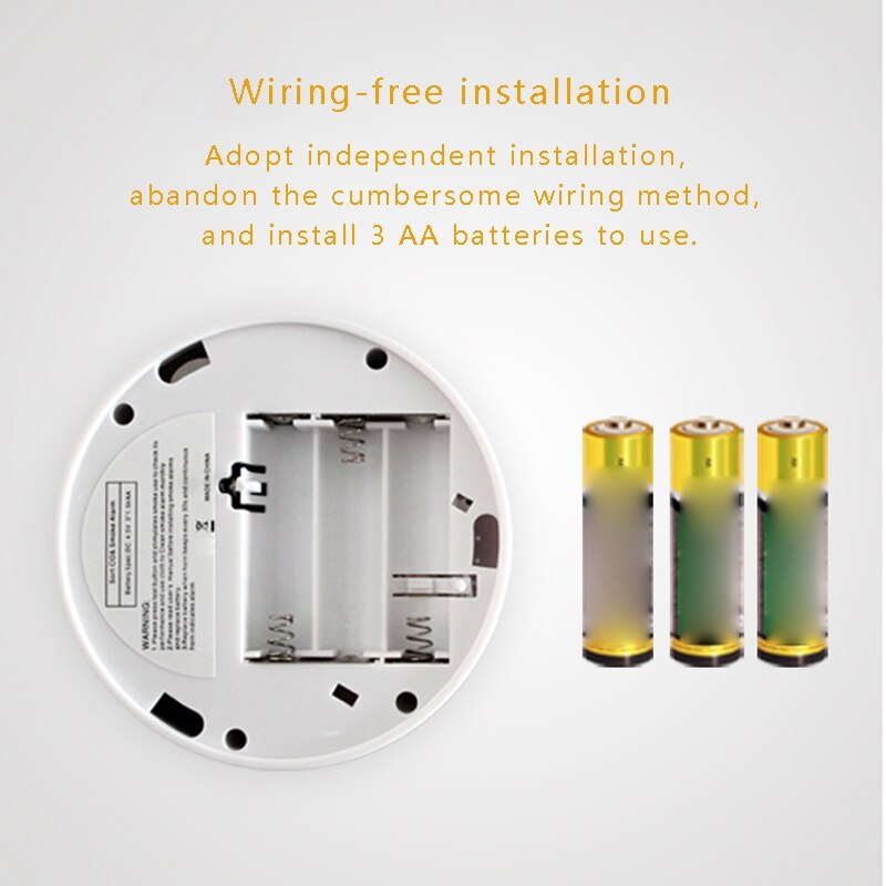 Mool Co & Rook Koolmonoxide Composiet Alarm Detector Home Security Draadloze Alarm Combo