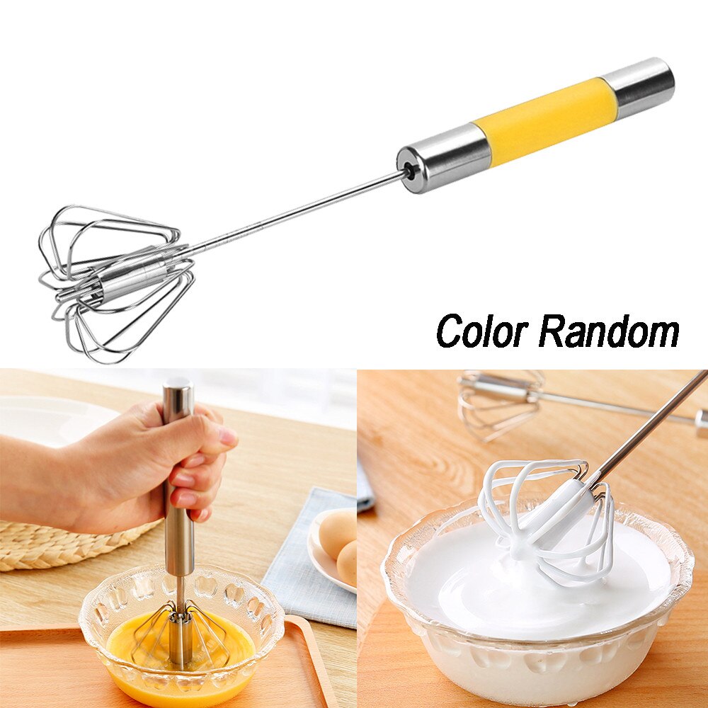 Metal Stainless Steel Egg Tools Semi-Automatic Whisk Mixer Balloon Egg Milk Beater Cooking Tool Kitchen Accessories