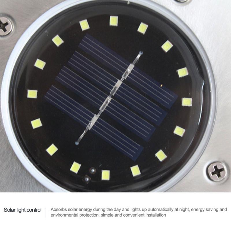 Luz Solar de jardín enterrada, lámpara de calle exterior de gran brillo de luz LED para jardín con carcasa de acero inoxidable, lámpara de jardín IP65 impermeable