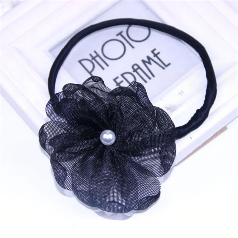 Donut de cristal Floral Updo para mujer, palo de pelo fácil de hacer moños, placa de bricolaje, diadema flexible, accesorios para el cabello,: Jet-black