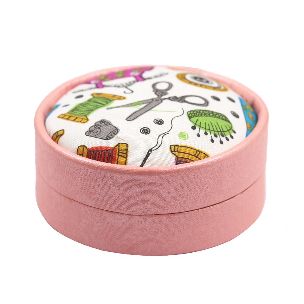 Portable Home Travel Sewing Kits Box Sewing Pattern Fabric Pincushion Needle Threader Threads Sewing Scissors Sewing Tools