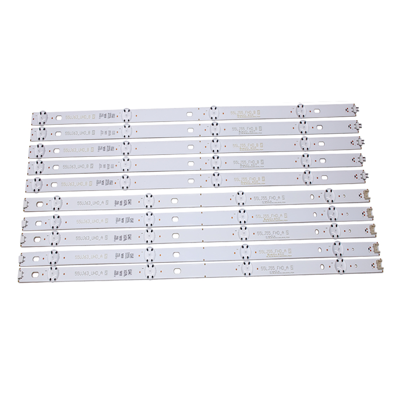 10 unids/set tira de LED para iluminación trasera para LG 55UJ6300 55UJ6307 55UJ635V 55UJ634V 55UJ630V 55LJ5500 55UJ635 55UJ63_UHD 55LJ55_FHD B