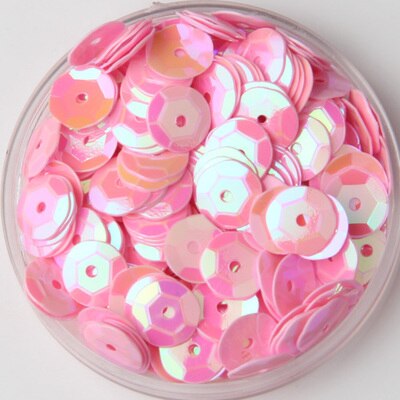 750Pcs 10Mm Pvc Sequin Cup Ronde Pailletten Voor Craft Wedding Handwerk Kids Diy Accessoire Licht Roze Ab Confetti