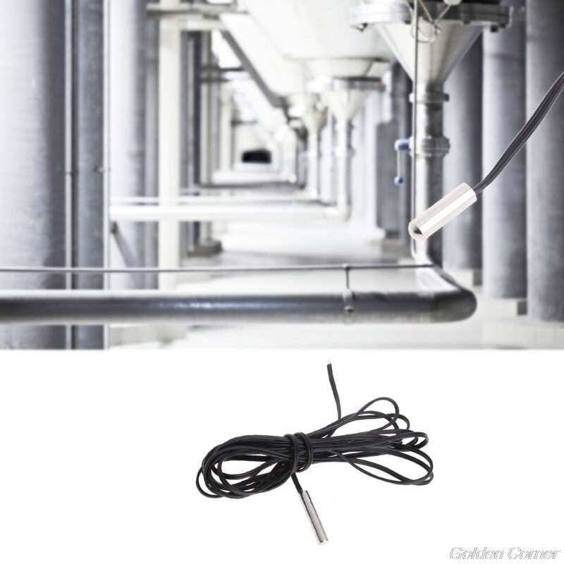 150cm NTC 10K Ohm 1% 3435 Thermistor Temperature Sensor Cylinder Probe 1.5m Wire M06 21 Dropshiping