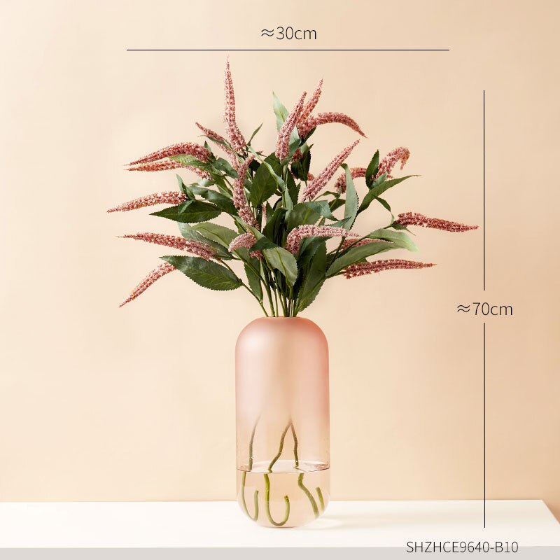 Eenvoudige decoratie van gematteerde glazen vazen, transparante vazen, scandinavische interieurdecoratie, inzetstuk voor thuis, bloemenknutsels: H