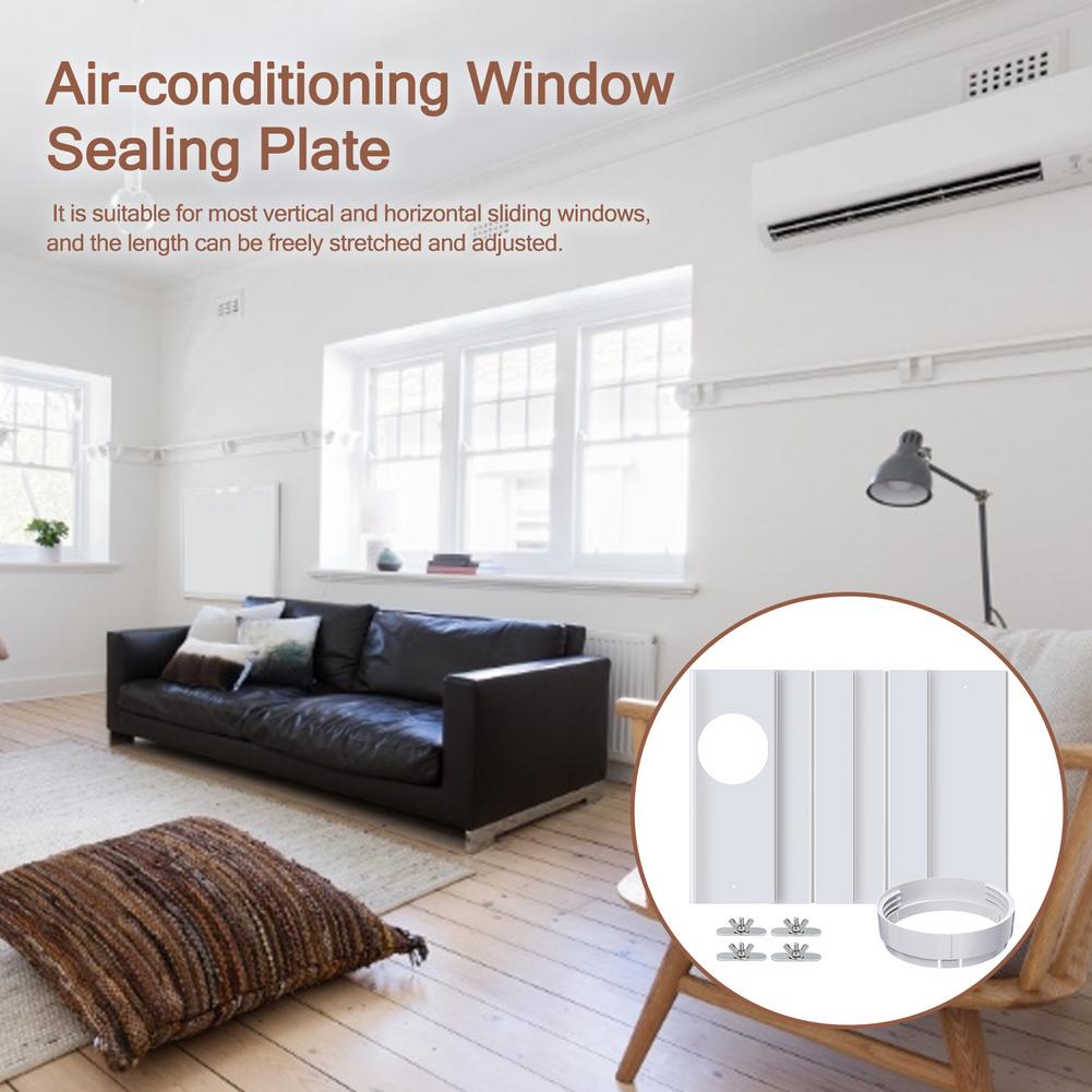 Portable Air Conditioner Window Air Lock Vent Seal Plate Window Sliding Door Sealing Kit Air Conditioners Air-Conditioning Units