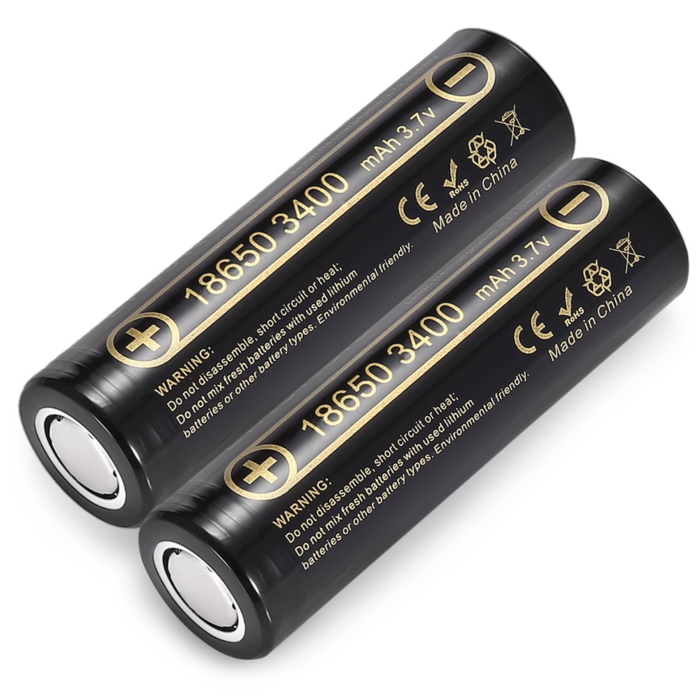 2 Stuks Hk Liitokala Lii-34A 3.7V 18650 3400 Mah Batterij Voor NCR18650B 34B Oplaadbare Batterij Voor Zaklamp/Zaklampen/Lamp