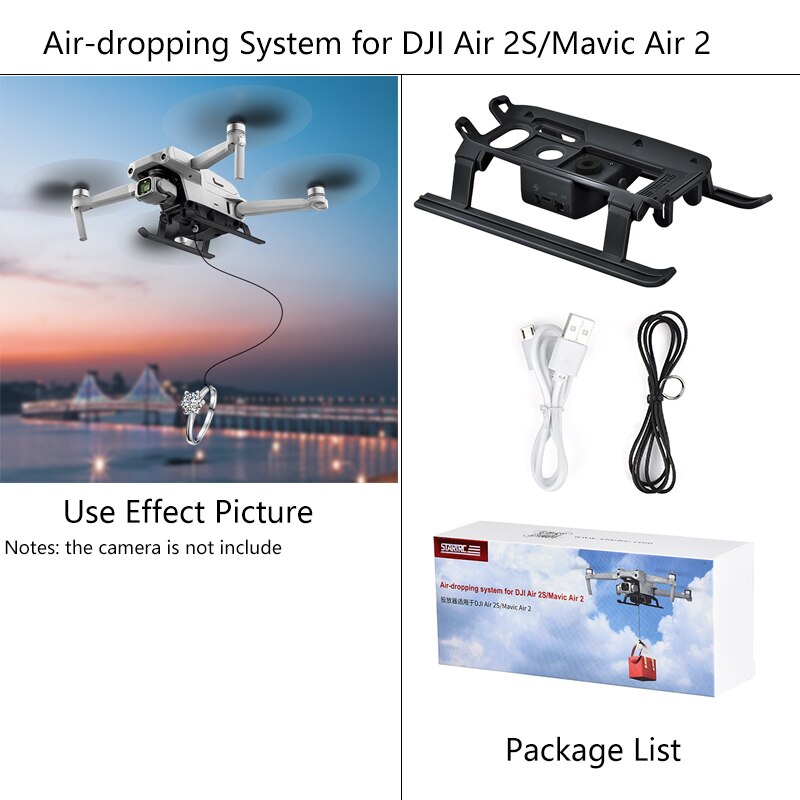 Mavic air 2s landing flydende landingsstel på vanddæmpende træningsskridsæt til dji mavic air 2 drone tilbehør reservedele: Luftdroppesystem 2