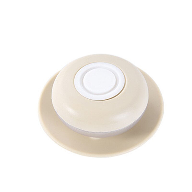 Rund emulsion opbevaringsboks bærbar rejse push-type håndvaske sæbe flydende flaske organizer shampoo dispenser container værktøj: Beige