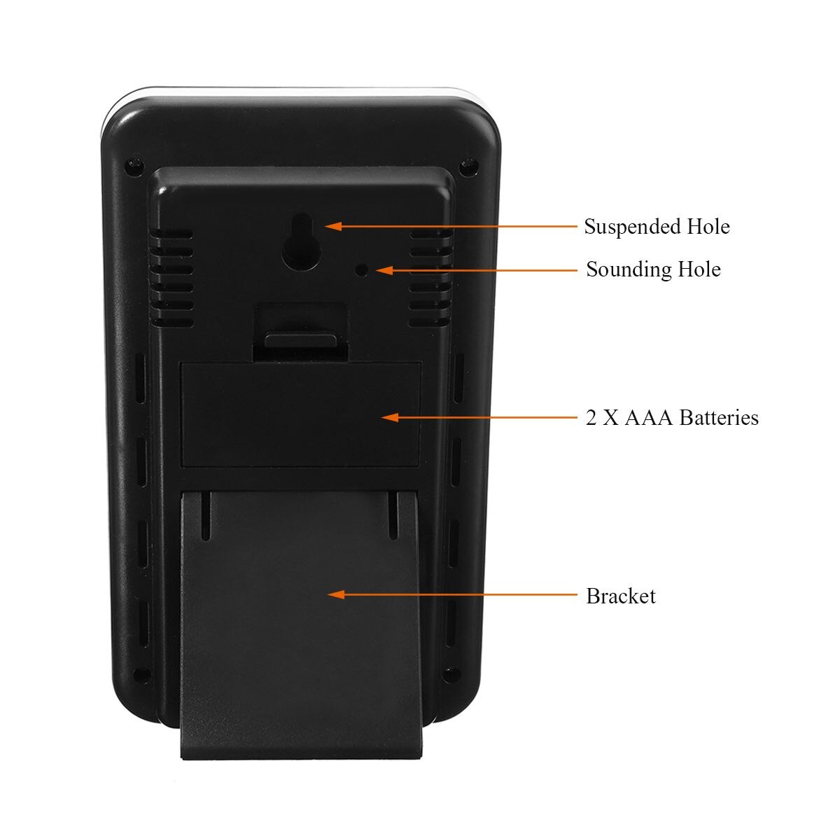 2 Sensor Wireless Digital Freezer Alarm Thermometer Fridge Home Indoor Outdoor Weather forecast Thermometer