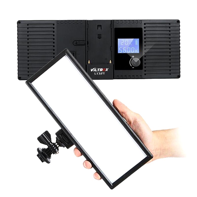 Viltrox L132T Ultra-dünne RA95 LED Video Füllen Licht Tafel 3300-5600 karat Bi-farbe &Ampere; Dimmbare LCD Anzeige für DSLR Kamera DV Camcorder