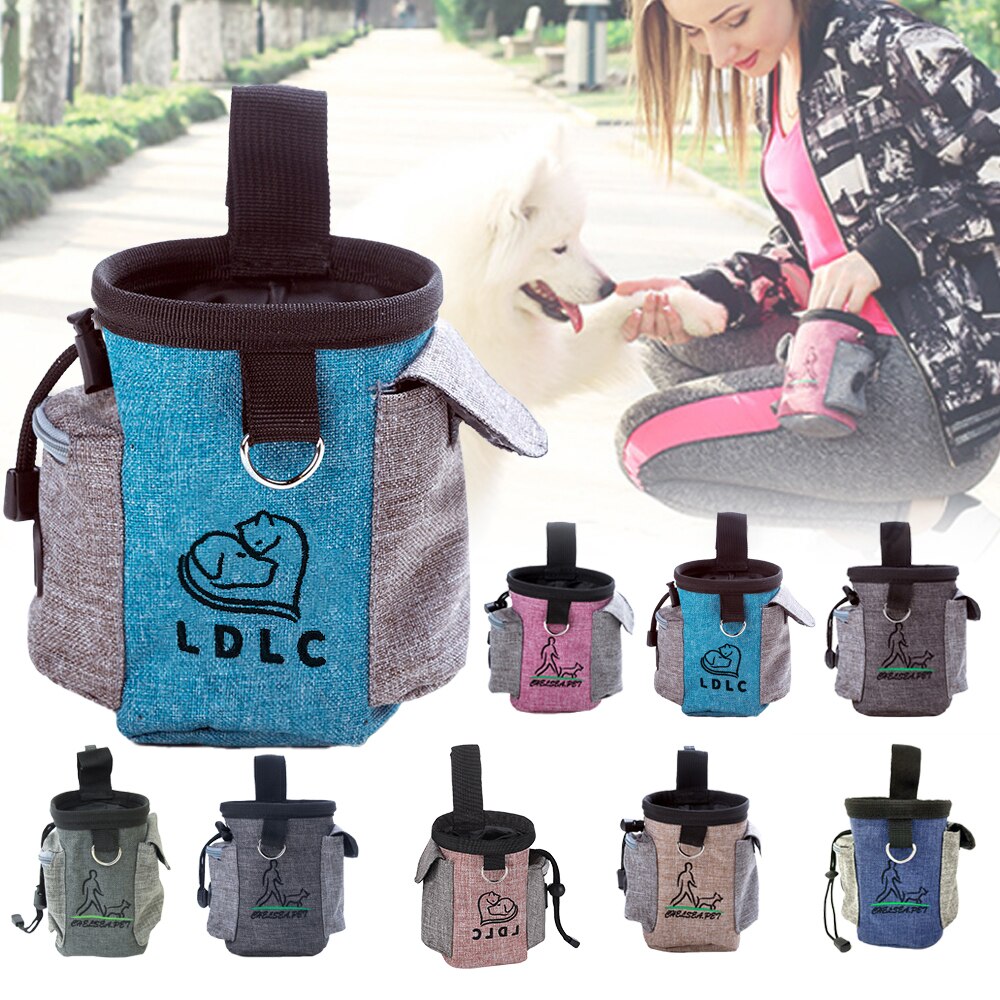 Portable Pet Dog Treat Pouch Dog Obedience Agility Training Treat Bags Detachable Pup Feed Pocket Puppy Snack Reward Waist Bag