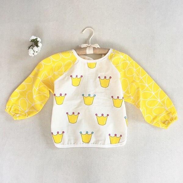 Baby Lätzchen Baumwolle Langarm Schürze Overall Kinder Smock Spuck Kleidung Kleinkind Baberos Kleidung Infant Fütterung Zubehör: 08