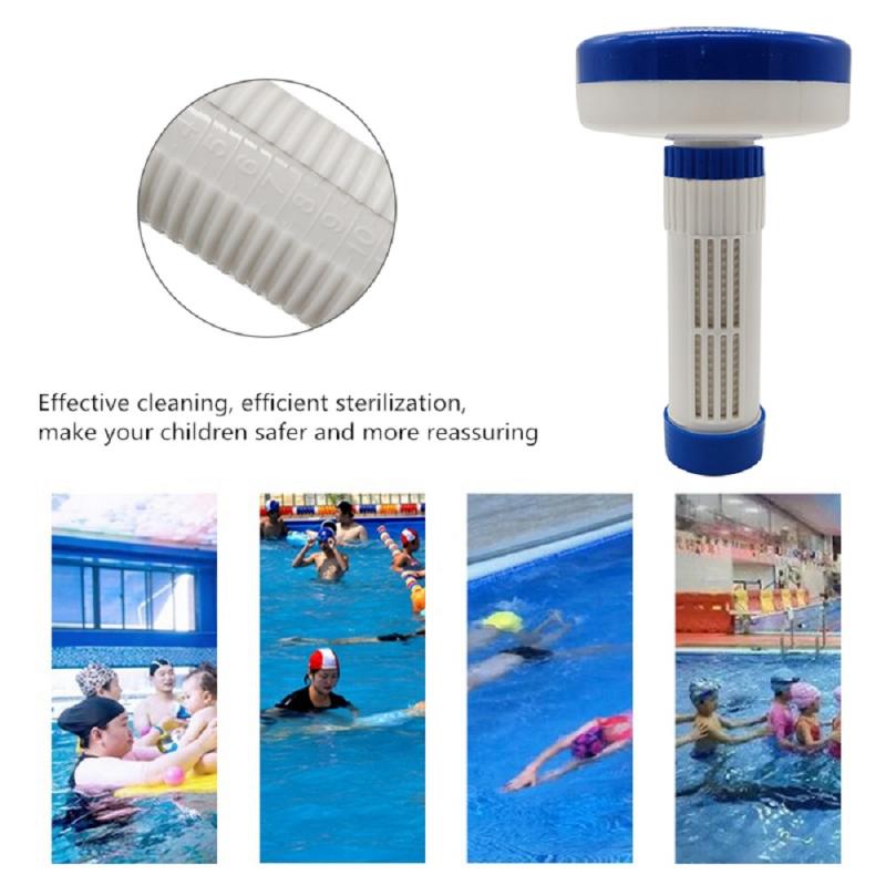 2 Colors Swimming Pool Large Flexible Automatic Disinfection Dosing Device Floater Floating Chlorine Dispenser Tablet With Scale