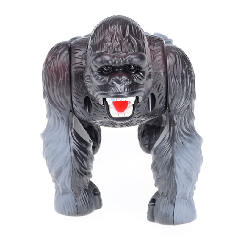 Belysning infraröd rc gorilla simulativ fjärrkontroll djur elektrisk leksak med ljud roliga skrämmande julbarn
