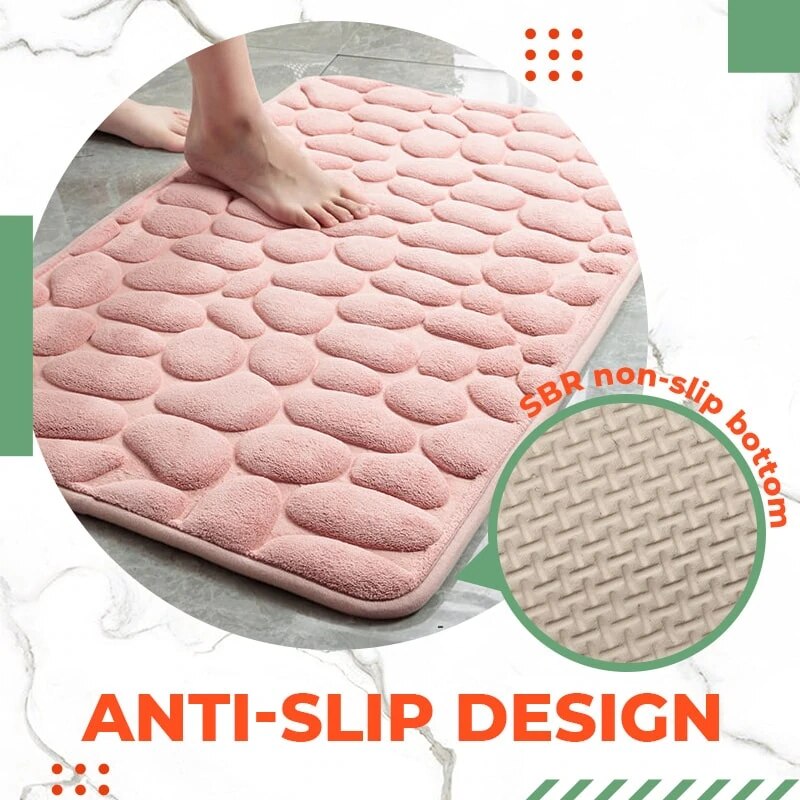 Bathroom Mats Super Absorbent Bath Mat Carpet Non-slip Floor Mat Comfortable and Resilient Modern Simple Door Decor Washable Rug