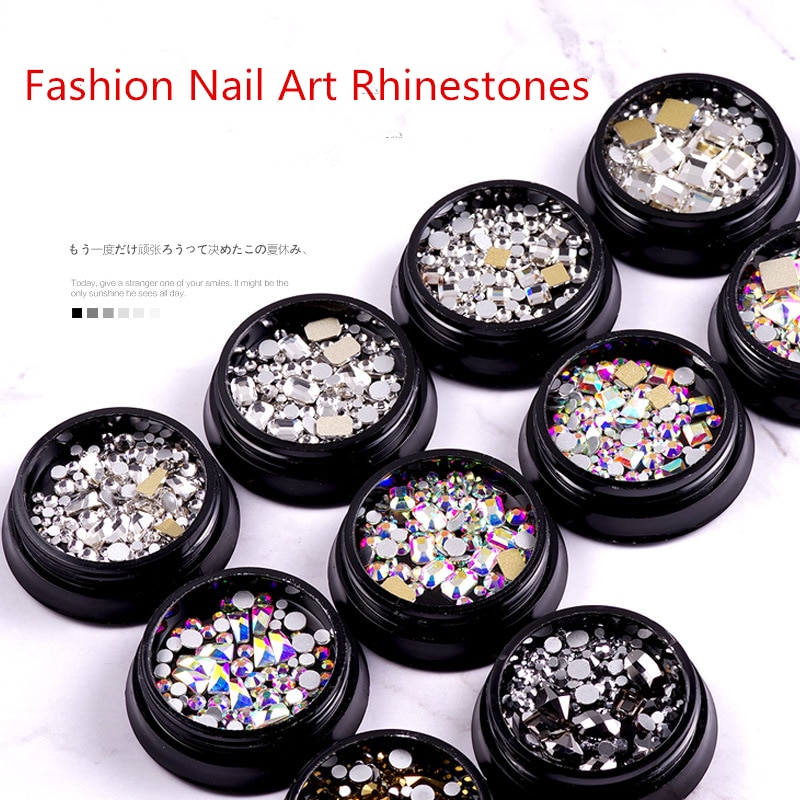 nouveauté Nail art Non fix ongles Strass cristal swarovski verre perles en vrac Strass pour ongles décorations