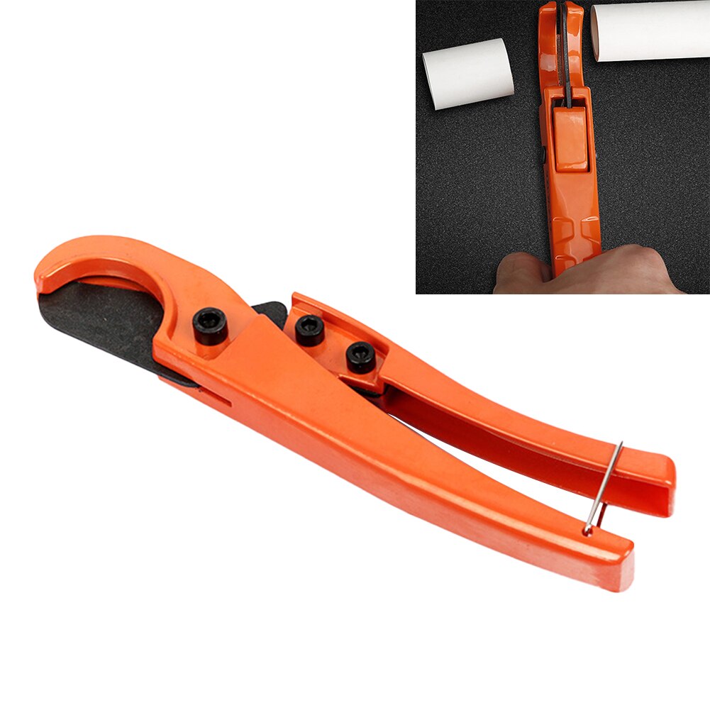 Pipe Shears PVC Pipe Scissors Water Pipe Pliers Tube Hose Trim Manual Tool Sharp Aluminum Maximum Opening 63mm Orange