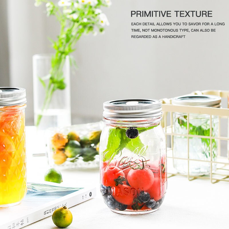 Nordic Home And Tableware Glass Manson Jar Manson Glass Bottle For Juice/Milk/Coffee Sealed Rooster Cup vasos de vidrio стекло