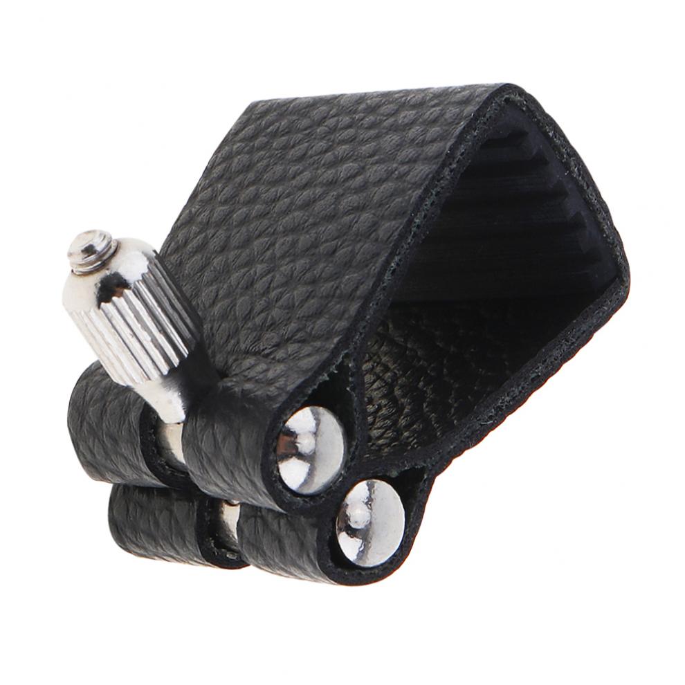 Saxofoon rietbinder duurzame leren rietbinder altsax mondstuk clip down e met zachte rubberen sluiting voor altsaxofoon