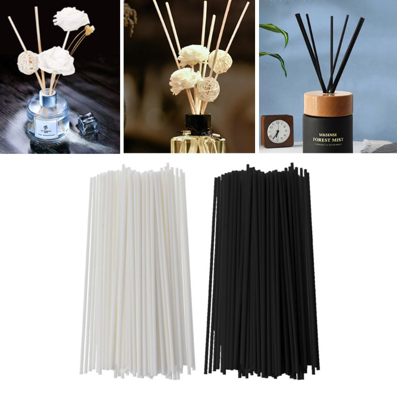 100Pcs 19Cm X 3Mm Fiber Stokken Diffuser Aromatherapie Vluchtige Staaf Voor Thuis Geur Diffuser Woondecoratie