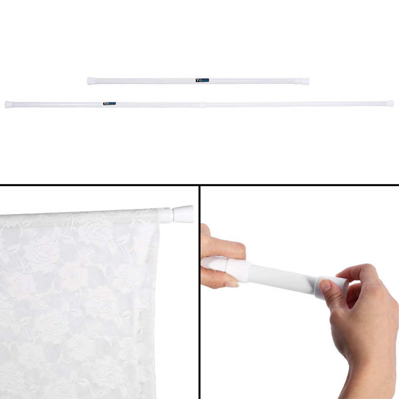 Uitschuifbare Lente Telescopische Gordijn Pole Rod Voor Douche Badkamer Gordijn Rail Geladen Pole Staaf Slaapkamer Keuken 85 ~ 150cm