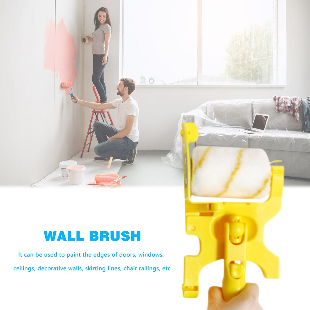 Paint Roller Edger Roller Brush Paint Edging Tool for Wall Ceiling Painting Multi-function Roller Paint Brush