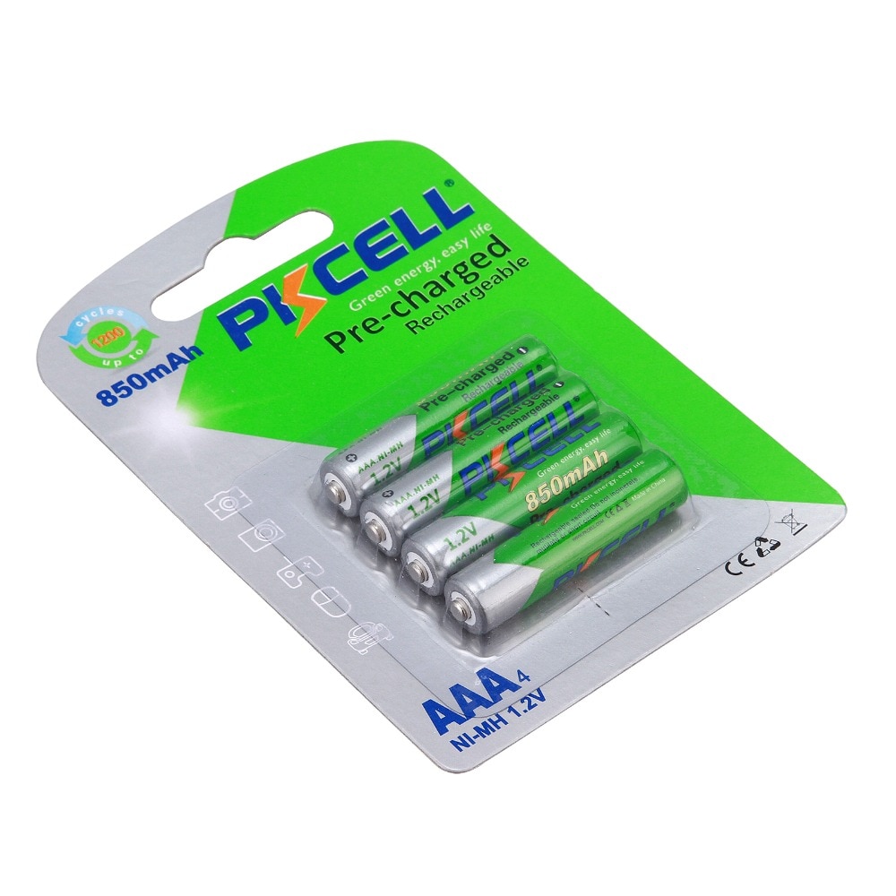 1 ~ 6 Pack 4 stuks/pak Pkcell 1.2 V AAA 850 mAh Ni-Mh Oplaadbare Batterijen 3A nimh Vervangende Batterij