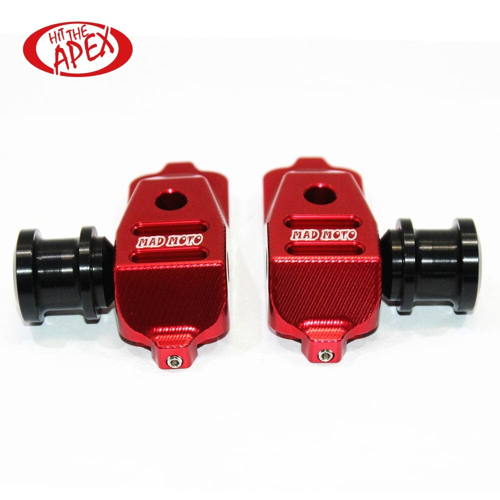 Motorfiets Achterbrug Spool Adapters Voor CBR500R / CB500X / CB500F Cnc Sliders Bobbin Paddock Stand Mount: Rood