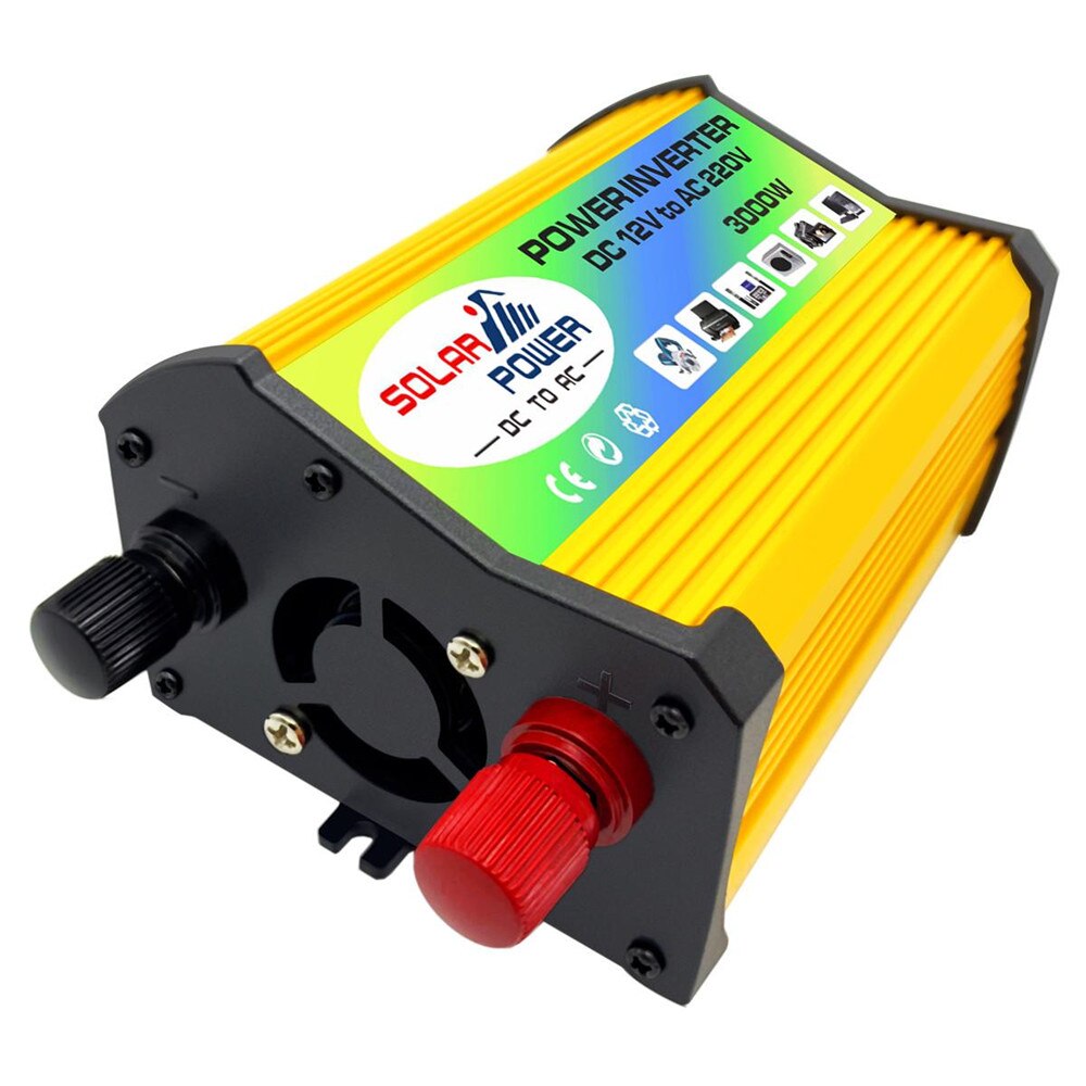 3000w power inverter sol bil båd invertere konverter  dc 12v til  ac 220v usb oplader modificeret bølge