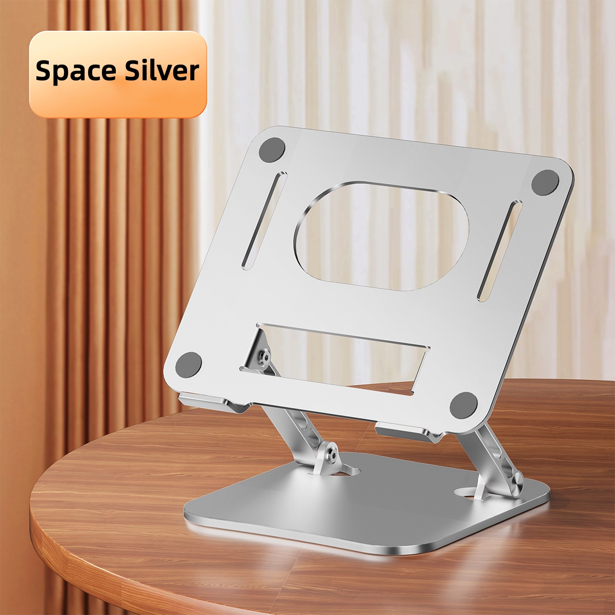 Laptopstandaard, Verstelbare Laptopstandaard Voor Bureau, Aluminium Computerstandaard Draagbaar, Voor Mac Hp Asus Acer Thinkpad Dell Lenovo: Zilver