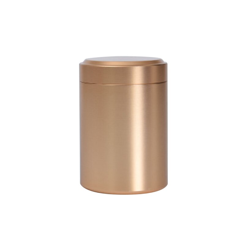 Portable Mini Tea Can Aluminum Herb Stash Jar Seal Smell Proof Container Spice Organizer Storage Pot P7Ding: Gold
